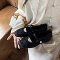 Women's Floral Ballet Flats with Buckle