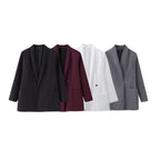Elegant Blazer Jacket with Pockets and Modern Cut