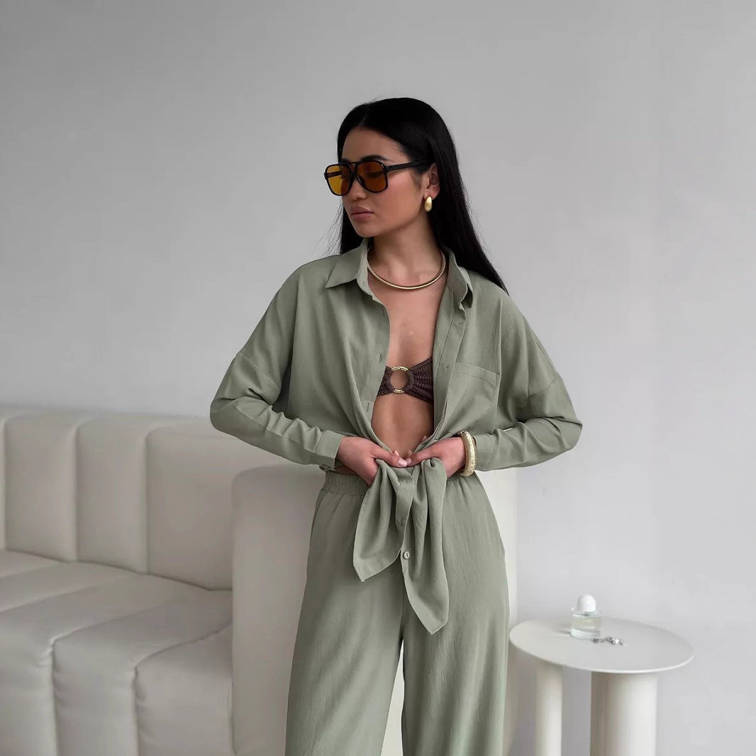 Casual Women's Oversized Blouse with Pockets