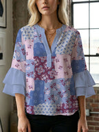 Women's Blouse with Beautiful Floral Design