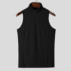 Women's Sleeveless Sport Top with High Collar
