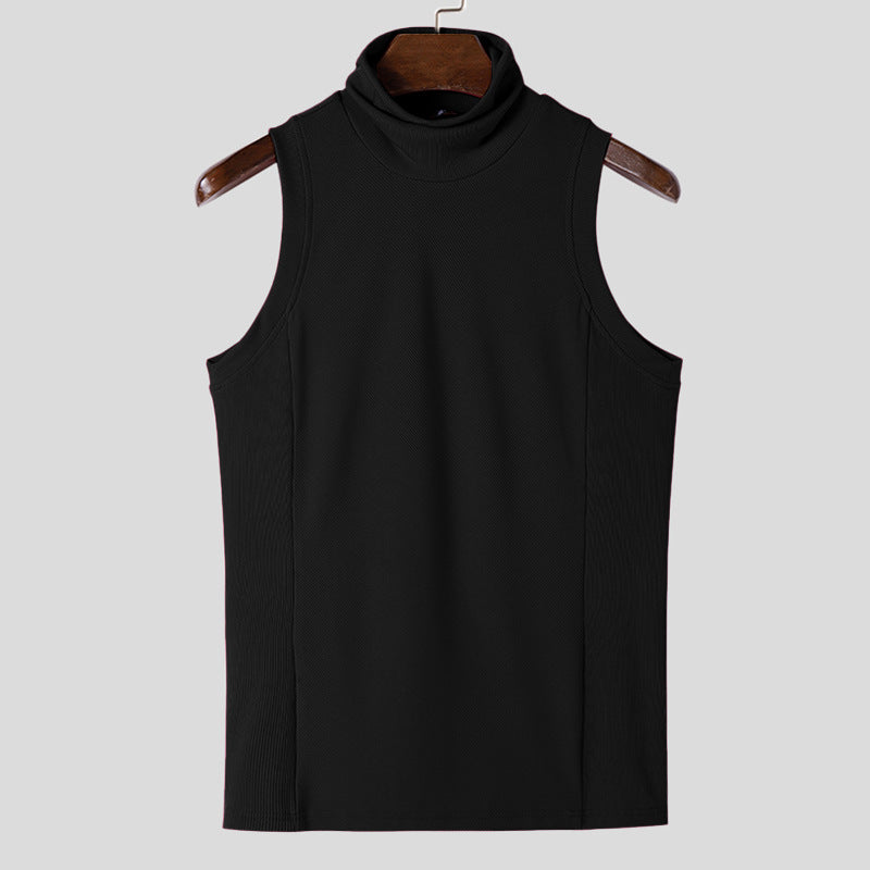 Women's Sleeveless Sport Top with High Collar