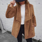 Women's Fluffy Open-Front Coat
