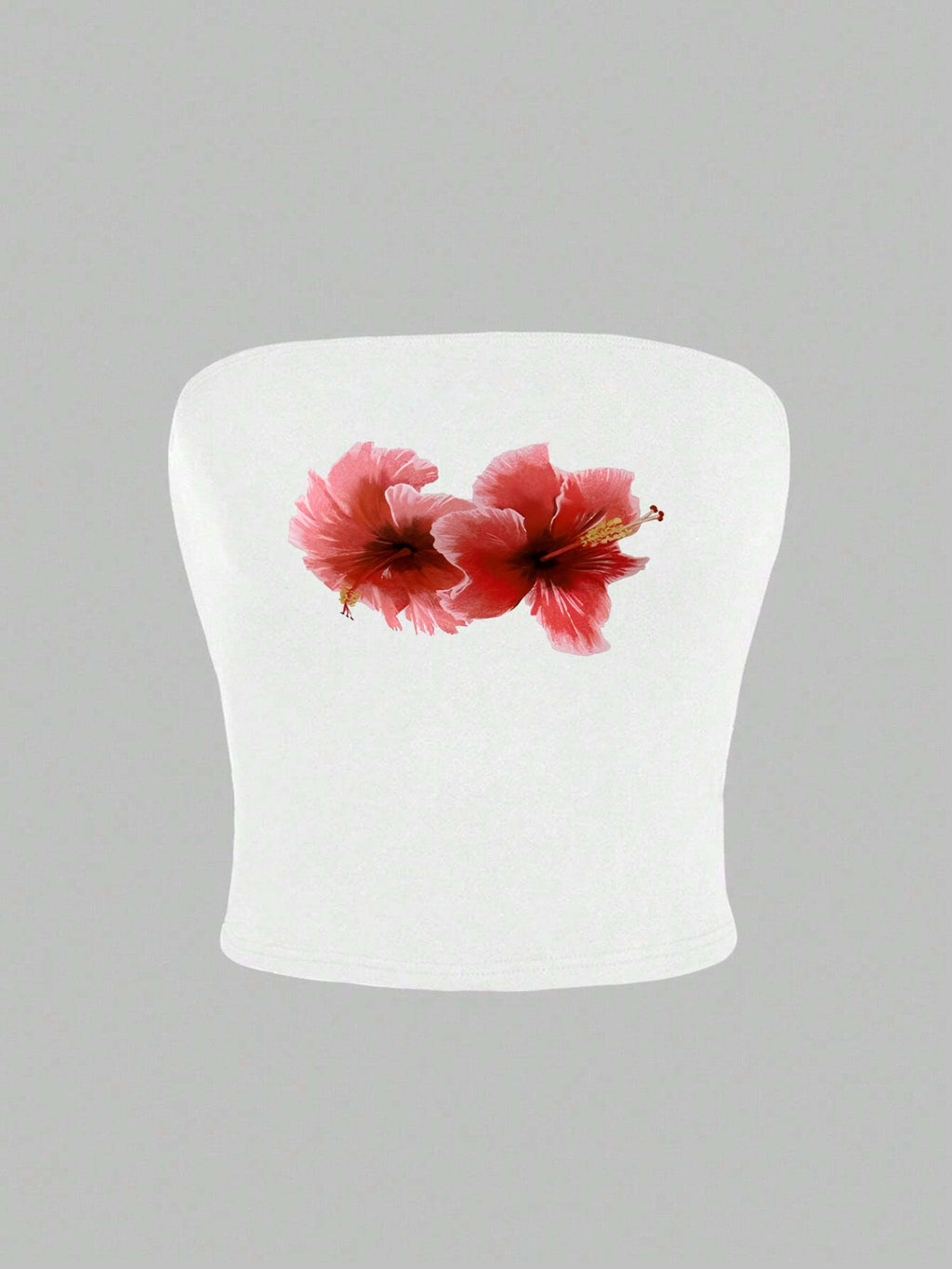 Women's Bandeau Top with Ghost Motif