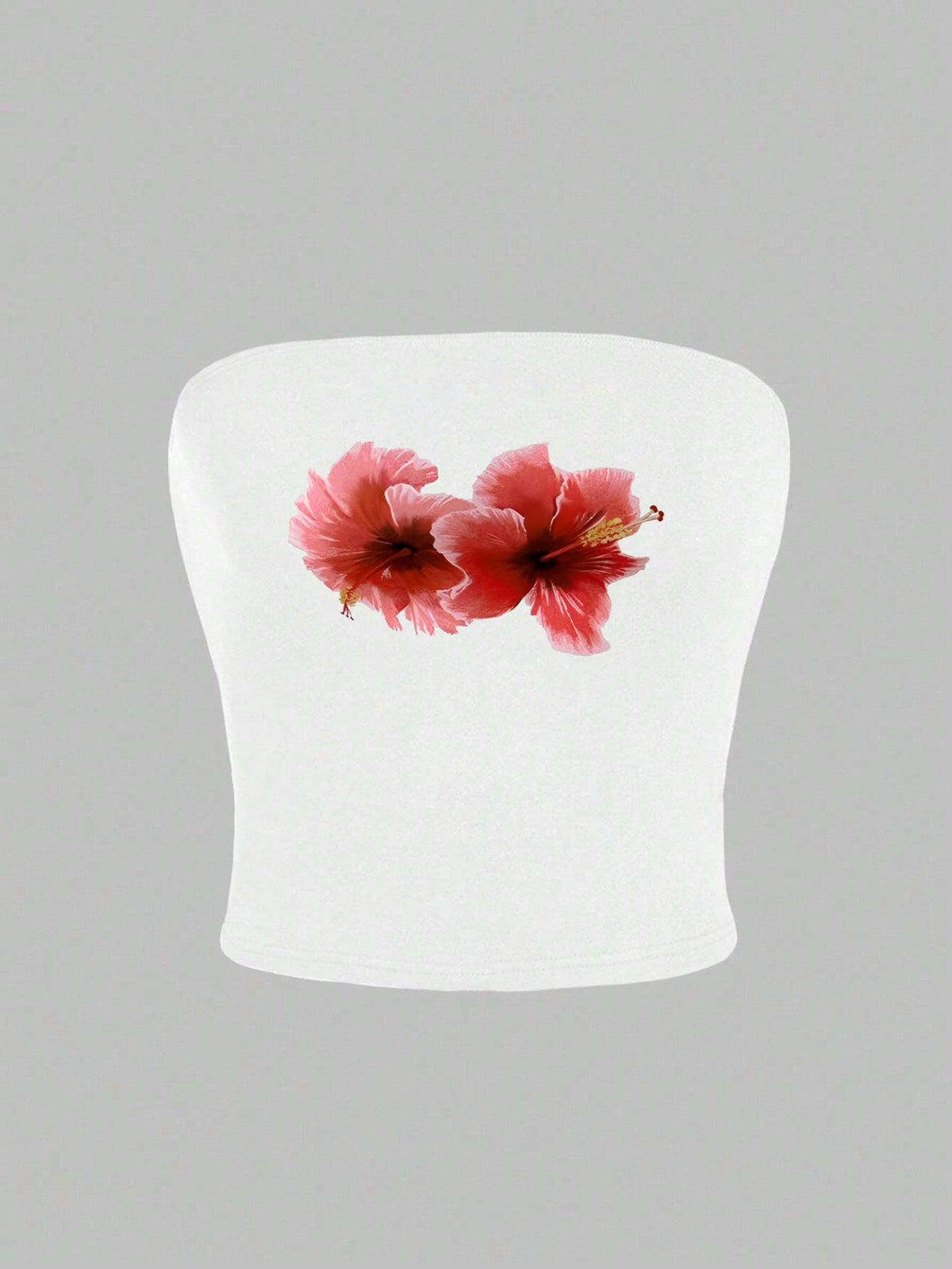Women's Bandeau Top with Ghost Motif