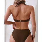 Women's Bandeau Bikini with Decorative Knot