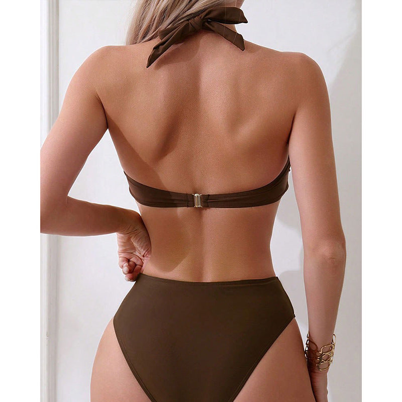 Women's Bandeau Bikini with Decorative Knot