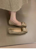 Women's Ballet Flats with Elegant Buckle Detail
