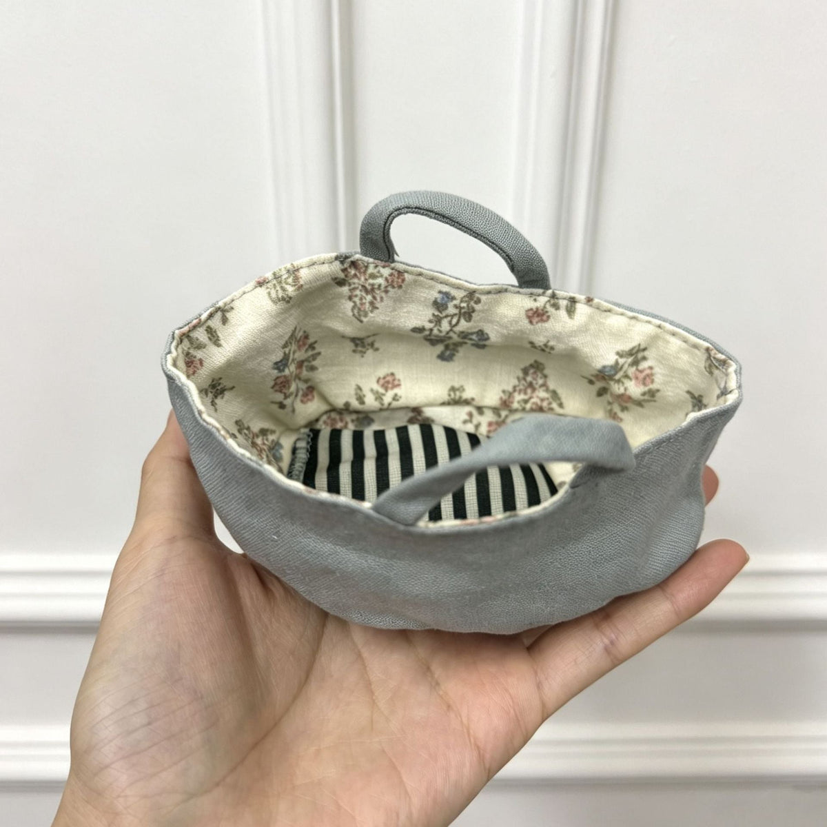 Reversible Cotton Bucket Hat with Floral Lining