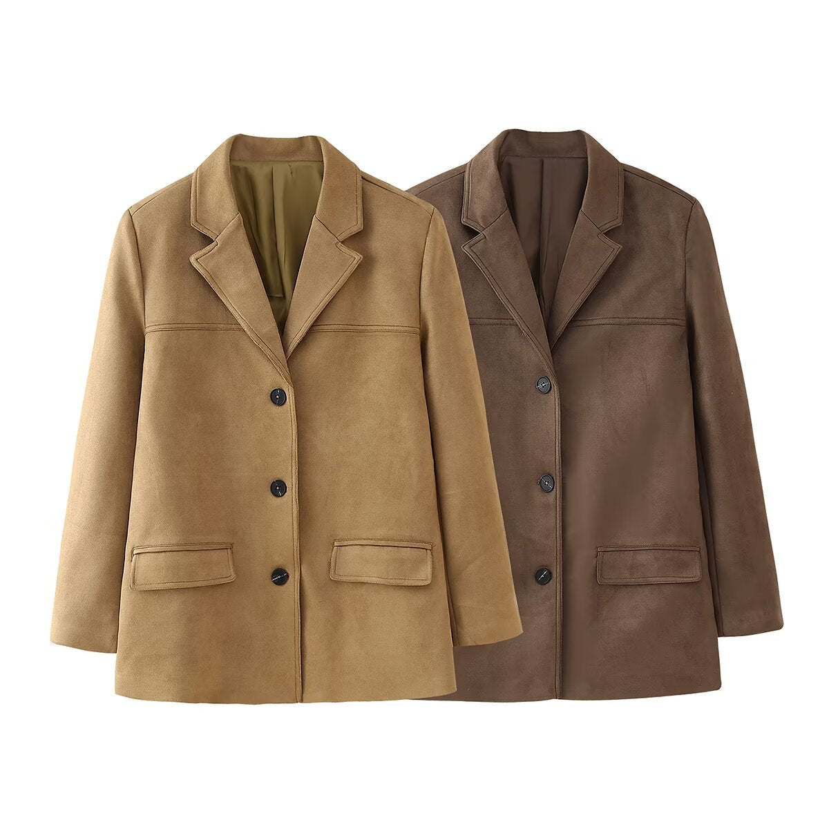 Women's Casual Faux Leather Blazer