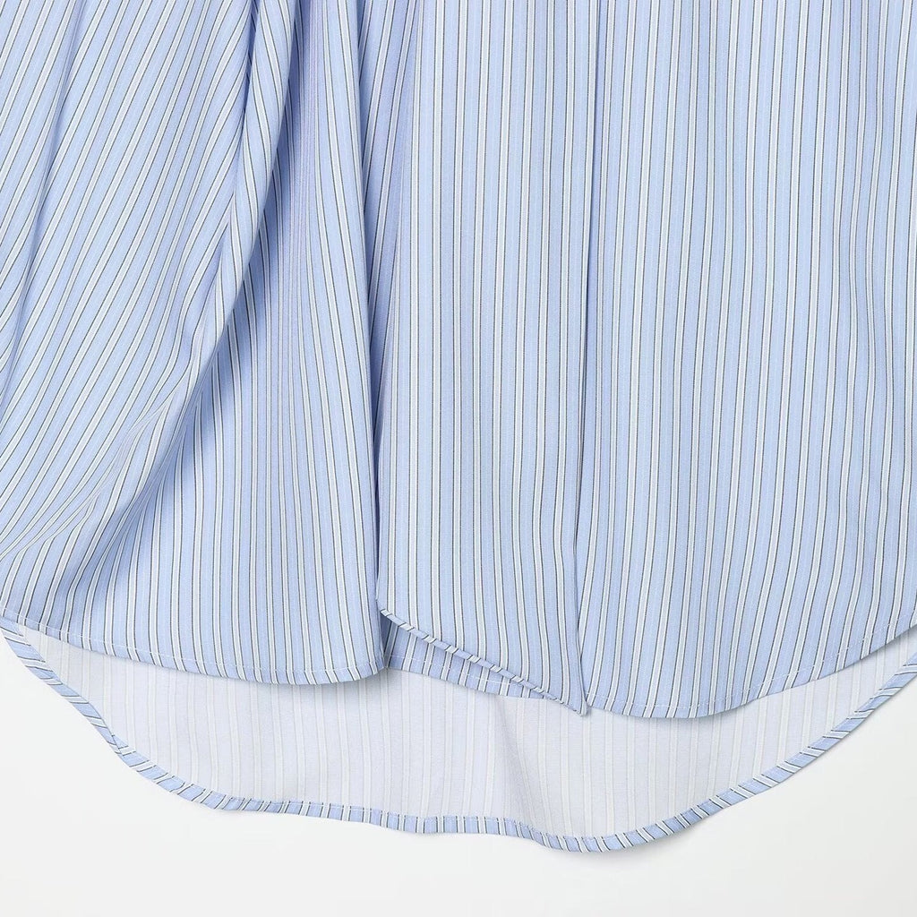 Women's Blouse with Modern Cut and Unique Tie Collar