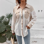 Elegant and Casual Knit Jacket with Lace Details
