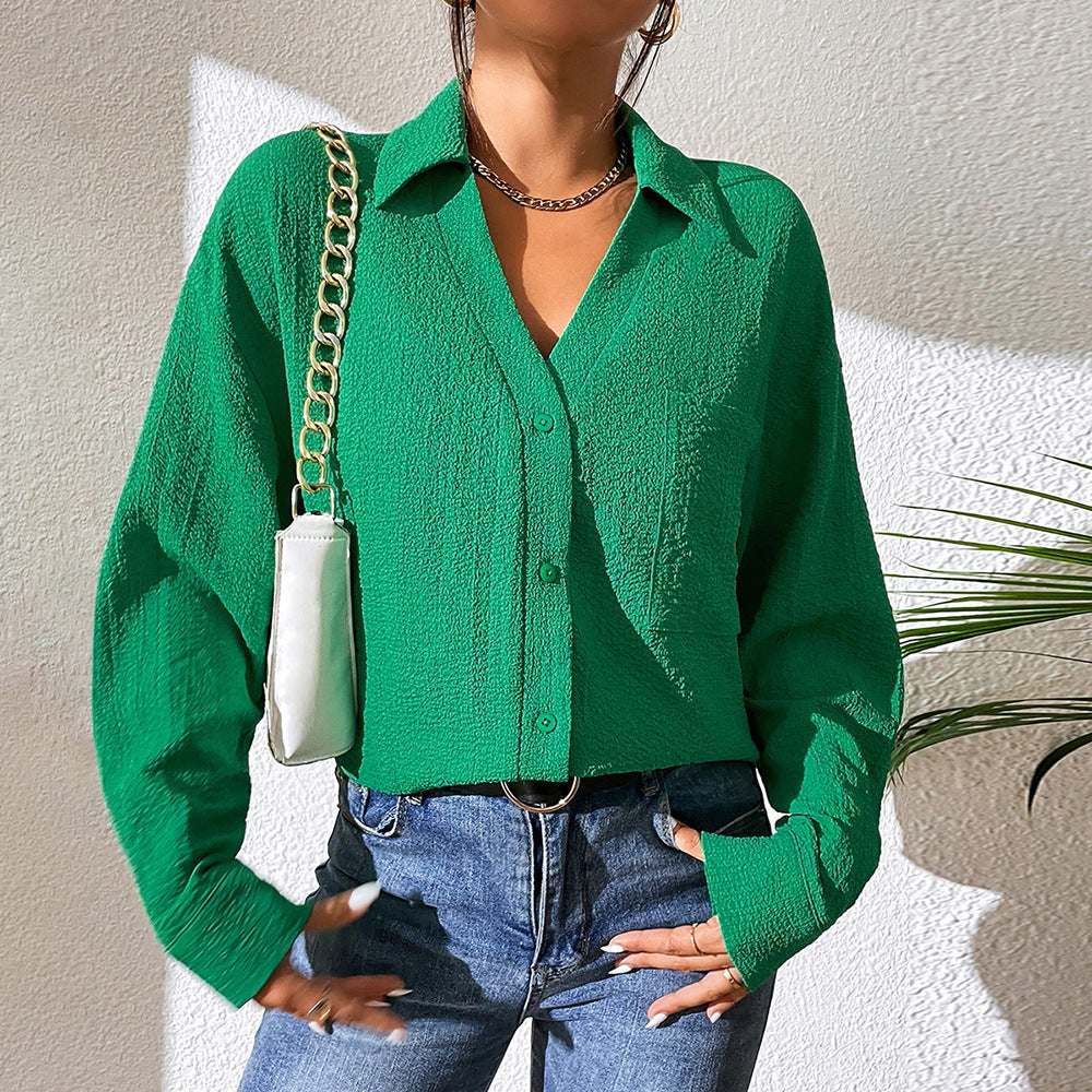 Women's Lightweight Casual Shirt with Textured Fabric