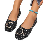 Women's Ballet Flats with Elegant Buckle Detail