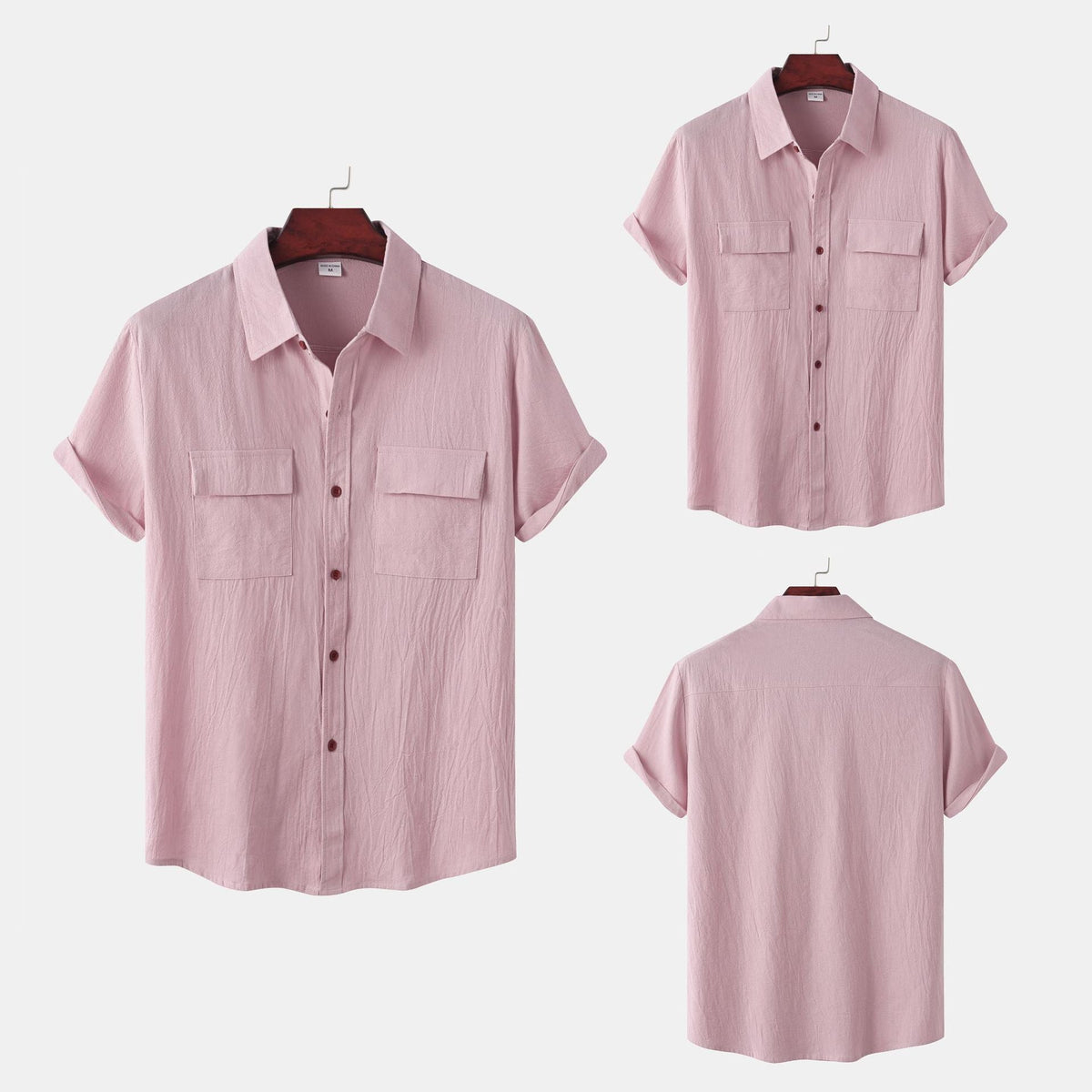 Women's Short-Sleeve Shirt with Practical Chest Pockets and Casual Structure
