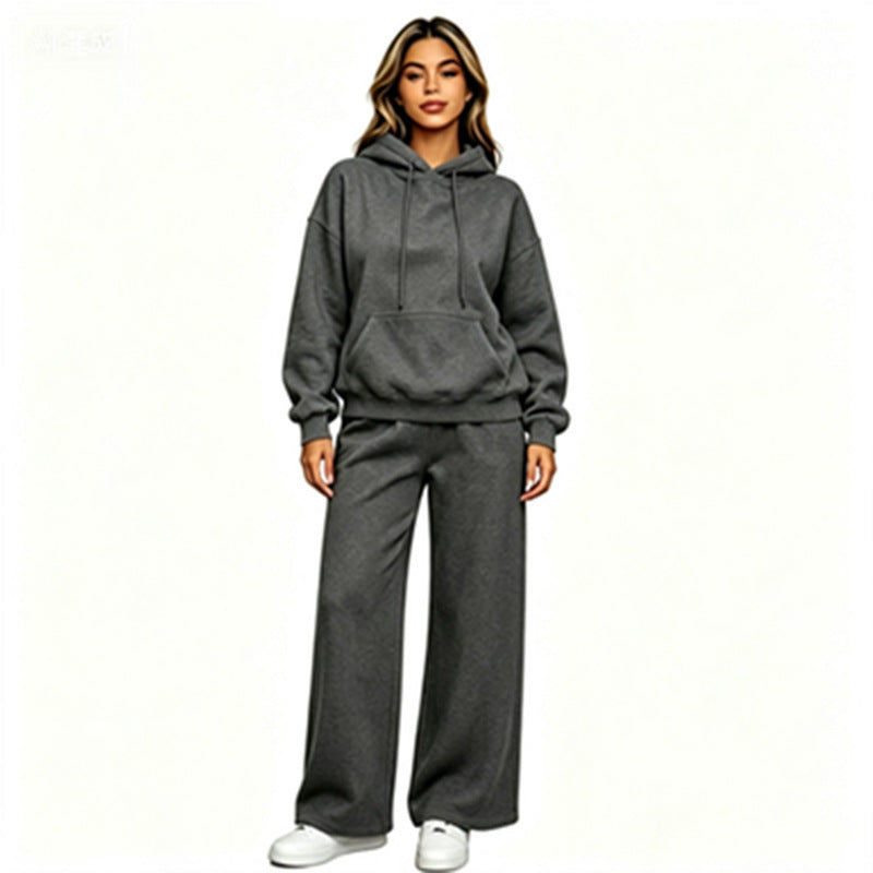 Women's Comfortable Oversized Hoodie and Wide Jogging Pants Set