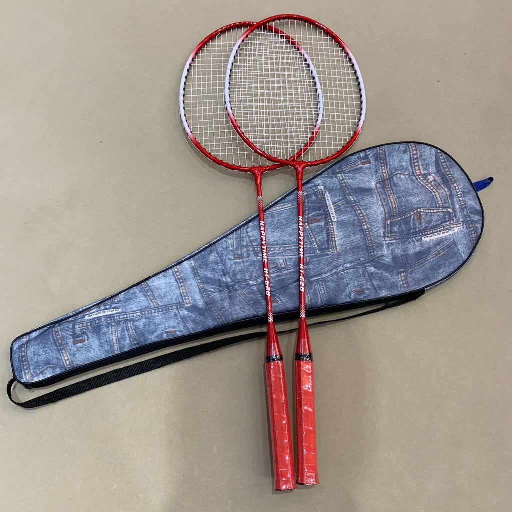 Kalsten Badminton Racket Set with Multicolored Rackets and Protective Cover