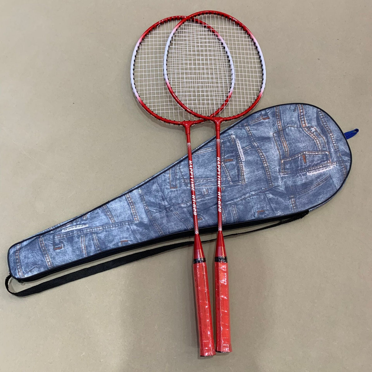 Kalsten Badminton Racket Set with Multicolored Rackets and Protective Cover