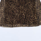 Women's Animal Print Midi Skirt with High Waist
