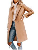 Elegant and Casual Double-Breasted Coat