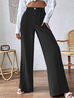 Women's Elegant High-Waisted Wide-Leg Pants