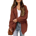 Women's Wide-Cut Chunky Knit Cardigan