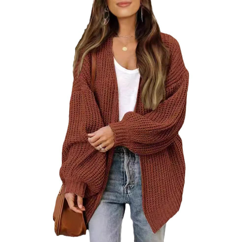 Women's Wide-Cut Chunky Knit Cardigan