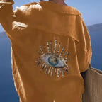 Women's Blouse with Unique Eye Embroidery