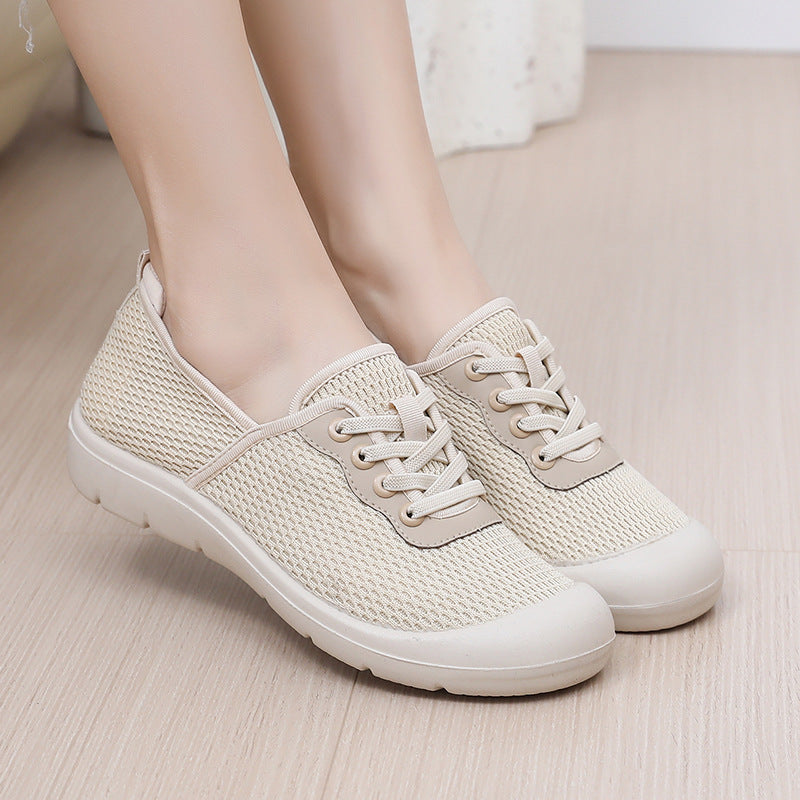 Women's Breathable Sneakers with Elastic Entry