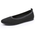 Women's Ballet Flats with Breathable Knit and Flexible Sole