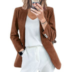 Elegant Striped Blazer with Slim Silhouette