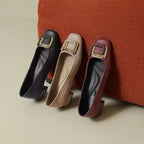 Women's Ballet Flats with Elegant Buckle Detail