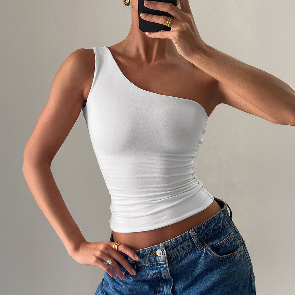 Women's Asymmetric Elastic Tank Top