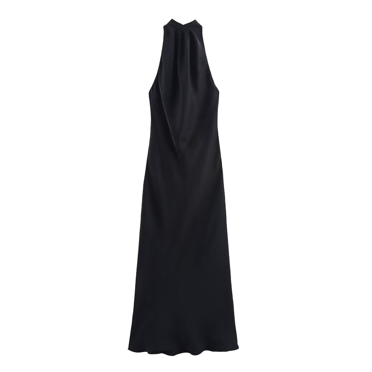 Women's Evening Dress with Halterneck and Flowing Cut
