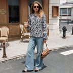 Floral Tunic Blouse with Tie Neck and Lace Details
