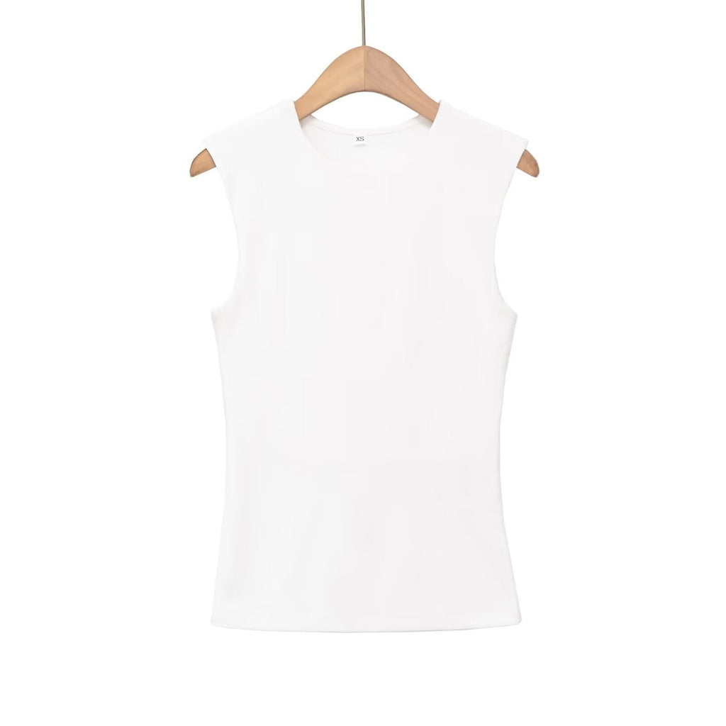 Women's Sleeveless Top with Modern Cut and Form-Fitting Design