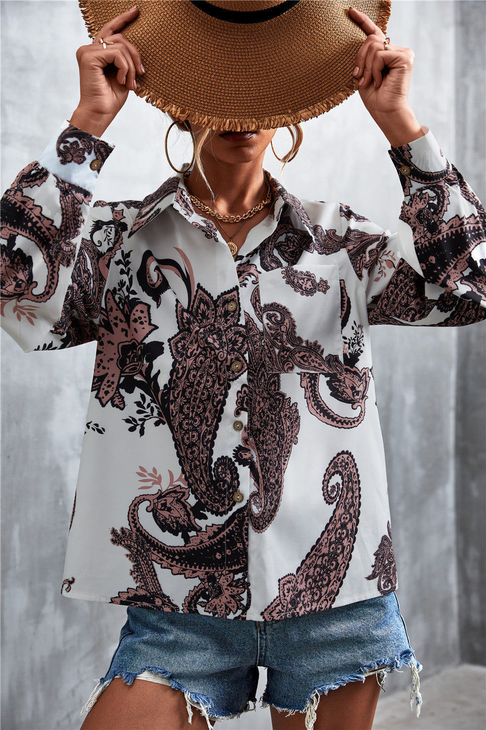 Women's Paisley Print Shirt