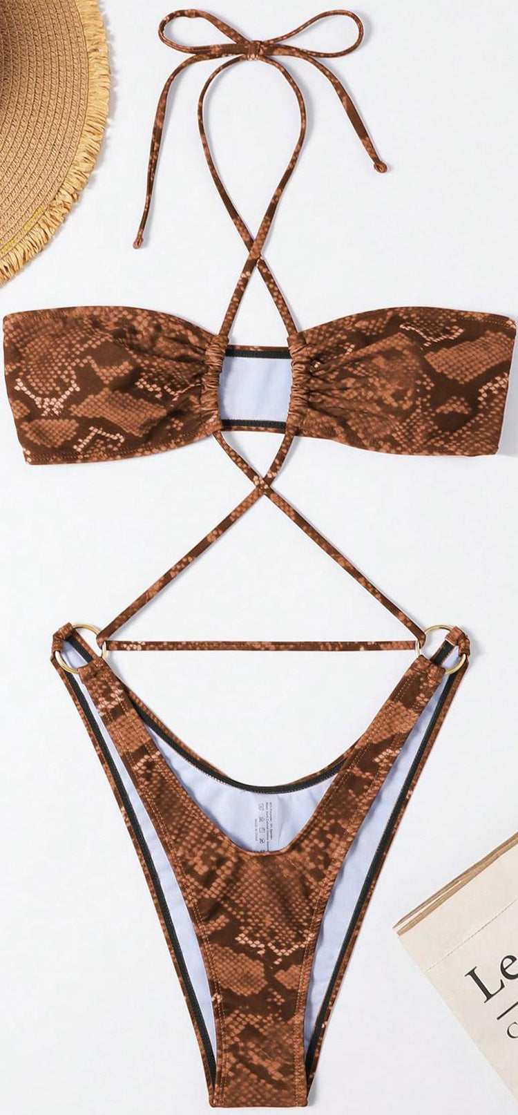Women's Bandeau Bikini with Refined Cut-outs