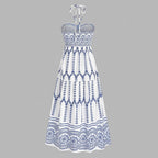 Women's Boho Maxi Dress with Straps