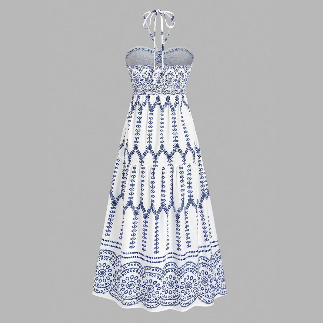 Women's Boho Maxi Dress with Straps