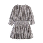 Women's Floral Dress with Ruffles and Elastic Waist