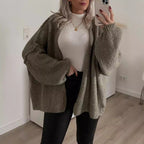 Women's Patterned Cardigan in Soft Cozy Fabric