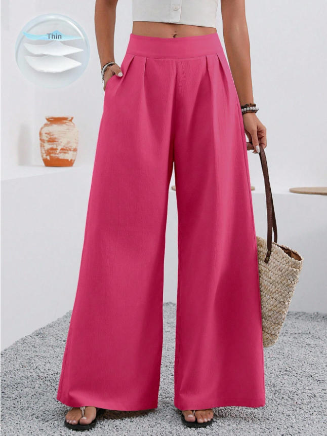 Women's Elegant Wide-Leg Pleated Pants