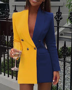Women's Two-Tone Blazer Dress
