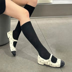 Women's Ballet Flats with Elegant Strap and Luxurious Quilted Design