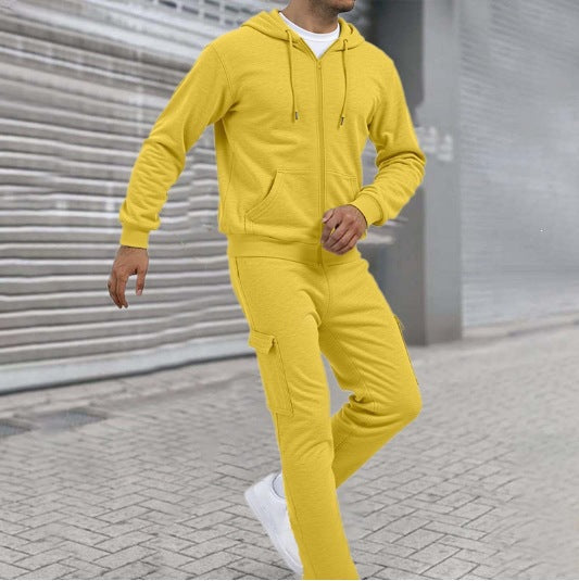 Men's Sporty Zip Sweat Set