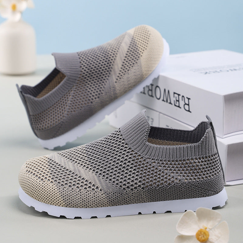Women's Breathable Slip-On Sneakers with Elastic Upper