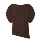 Women's Asymmetrical Top with Ruffle Sleeves