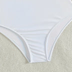 Women's Asymmetrical One-Piece Swimsuit with Bow Detail