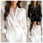 Elegant Blouse with Romantic Lace Accents